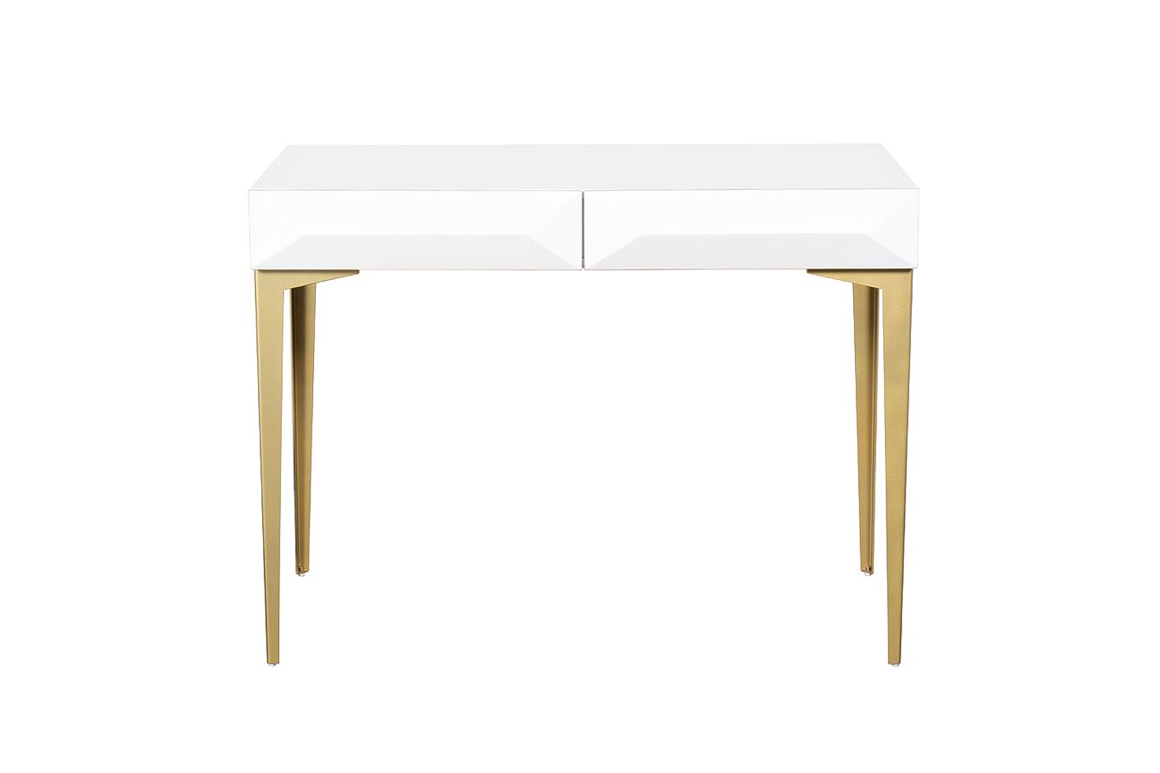 40ad Dt095 White Console With Matte Legs 100*55*75 Cm – Bedroom Pertaining To Console Tables With Tripod Legs (View 10 of 20)