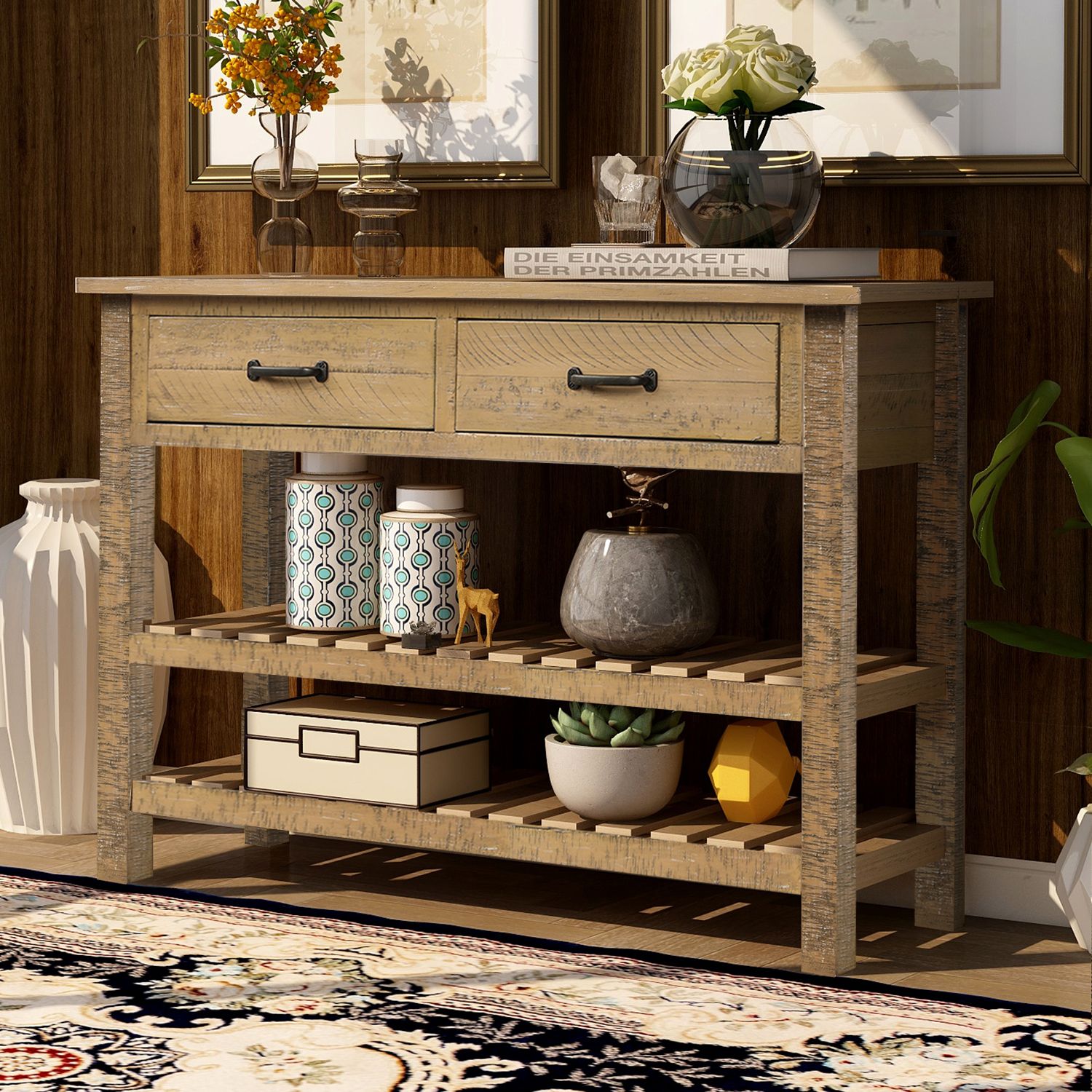 45" Console Table For Entryway, Btmway Modern Wood Narrow Entryway Inside Modern Farmhouse Console Tables (View 1 of 20)
