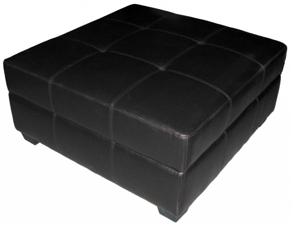 5 Best Black Leather Ottoman – Elegant Enough To Make Your Room With Black White Leather Pouf Ottomans (View 6 of 20)