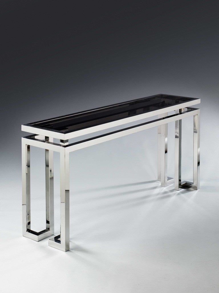 A 20th Century Chrome And Glass Console Table At 1stdibs With Glass And Chrome Console Tables (View 15 of 20)