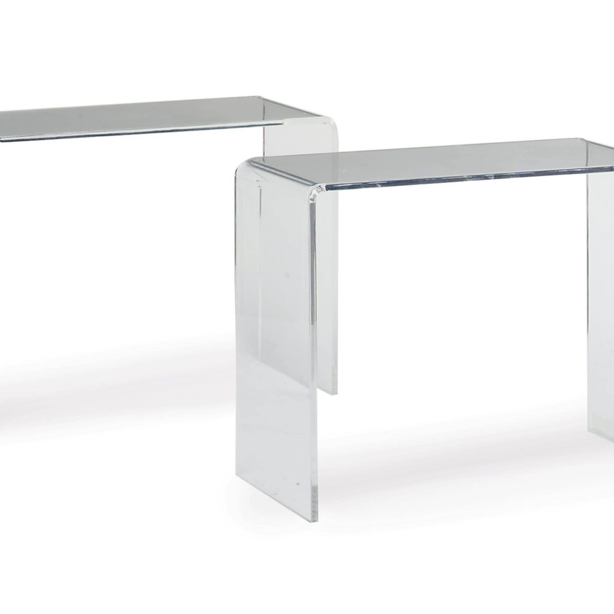 A Pair Of Clear Acrylic Console Tables, , Modern | Christie's Inside Acrylic Console Tables (View 13 of 20)