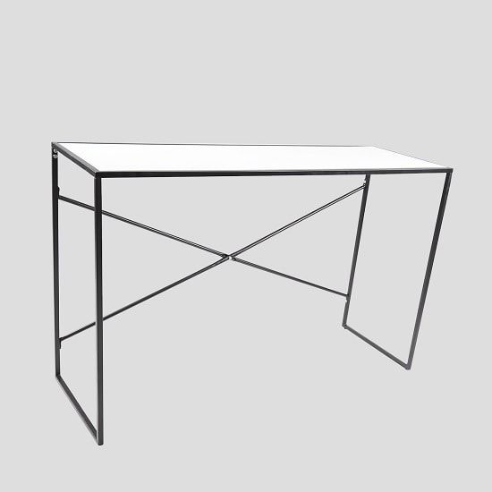 Alpen Console Table In White High Gloss With Black Metal Frame With Gloss White Steel Console Tables (View 16 of 20)