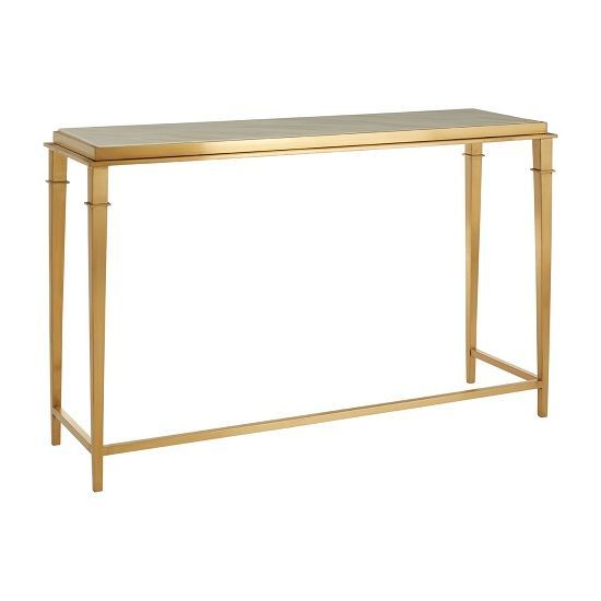 Alvara Marble Console Table Rectangular In White And Gold Legs Intended For White Marble Console Tables (View 9 of 20)