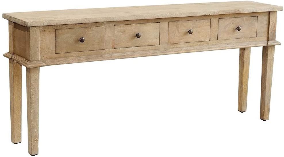 Amazonsmile: Casual Elements Large Console Table In Rustic Mango Gray Throughout Gray Wash Console Tables (View 4 of 20)