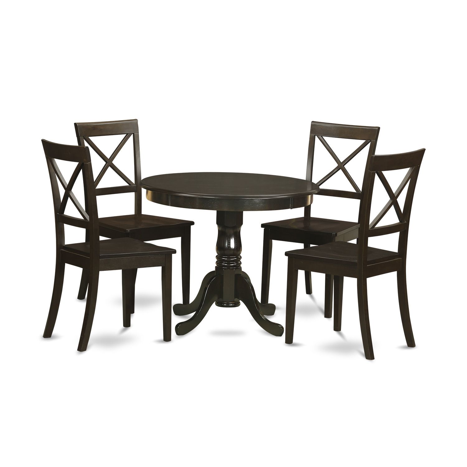 Anbo5 Cap W 5 Pc Small Kitchen Table And Chairs Set Round Kitchen Table With 2 Piece Round Console Tables Set (View 10 of 20)
