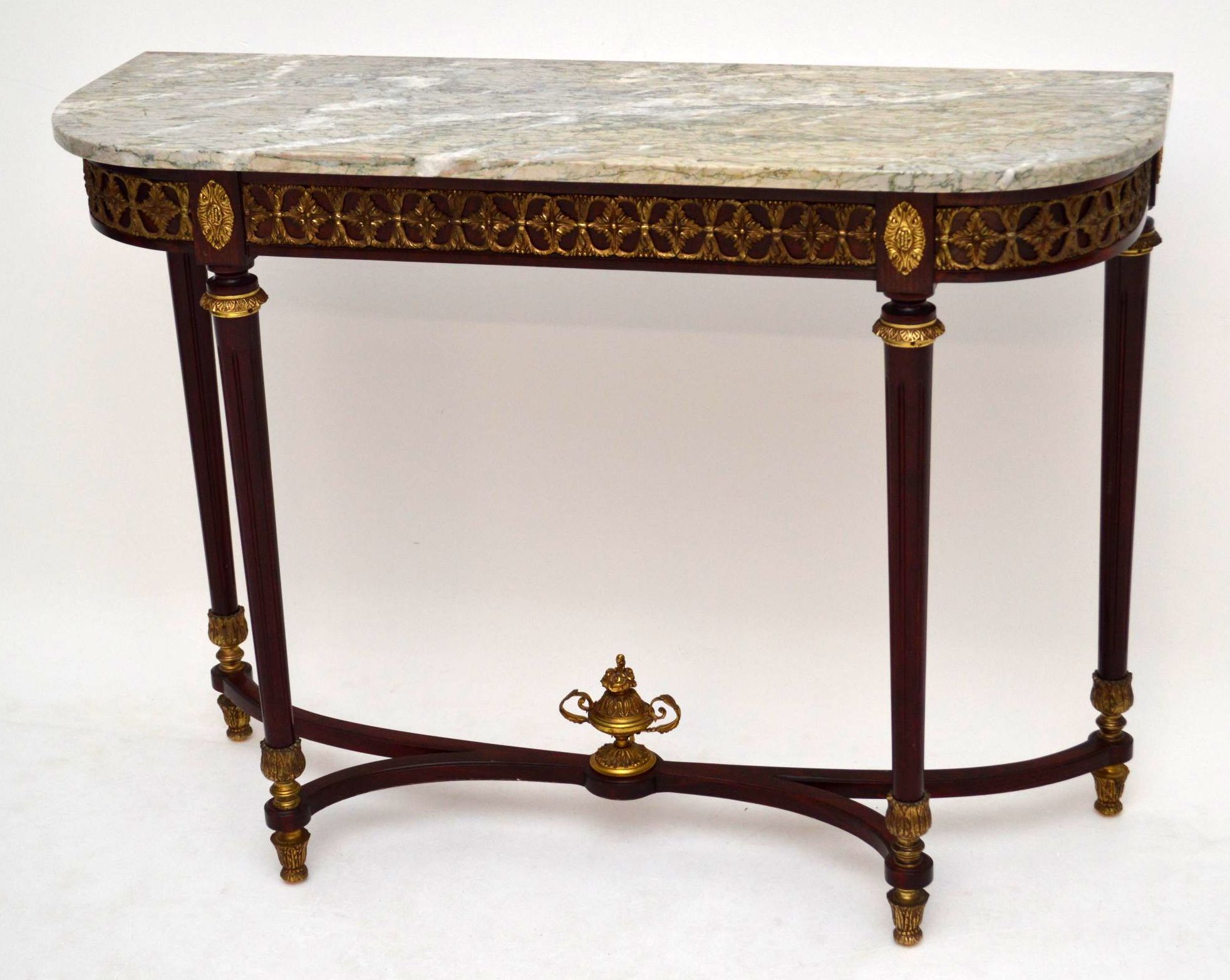 Antique French Style Marble Top Console Table – Marylebone Antiques Pertaining To Marble Console Tables Set Of  (View 8 of 20)
