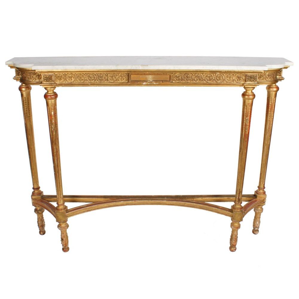 Antique Gilt Wood Console Table | Marble Top Console Table With Marble Top Console Tables (View 20 of 20)