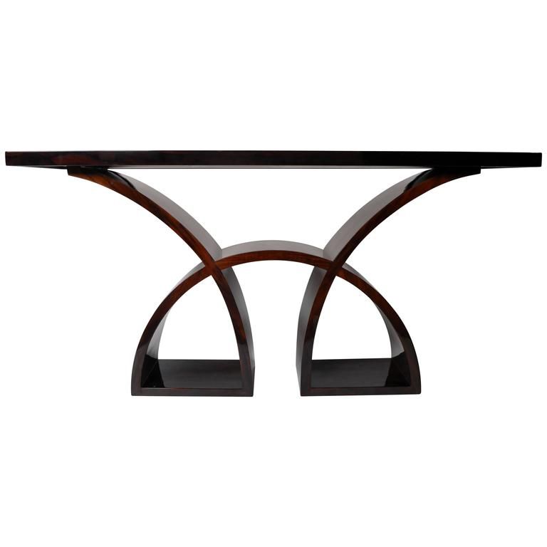 Art Deco Style "ribbon" Console Table With Geometric Base At 1stdibs Inside Geometric Console Tables (View 14 of 20)