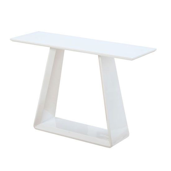 Astrik Console Table In White High Gloss | Furniture In Fashion Intended For Square High Gloss Console Tables (View 15 of 20)
