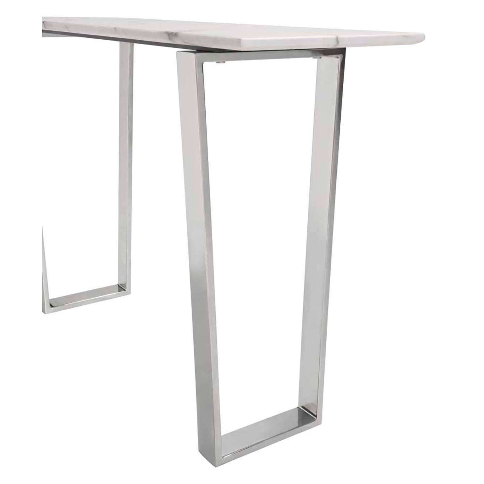 Atlas Console Table Stone & Brushed Stainless Steel With Regard To Stainless Steel Console Tables (View 5 of 20)