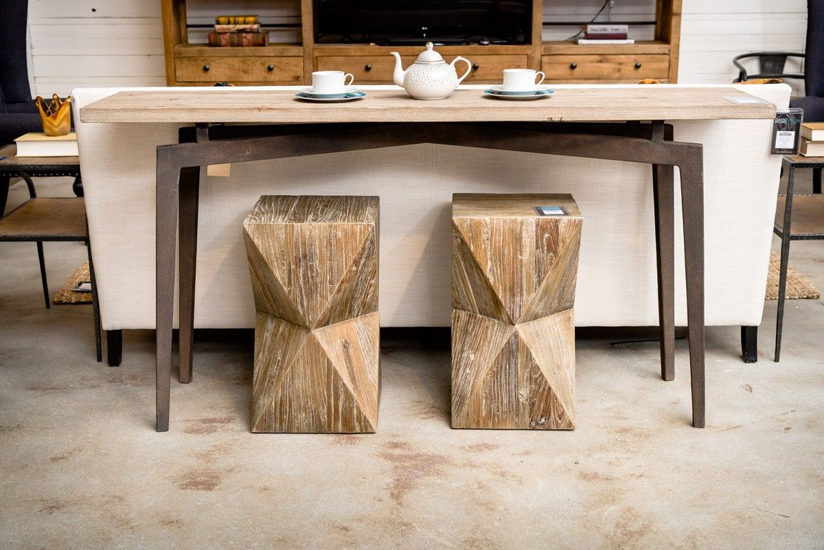Atwood Console Table Brings The Vibe Of Country Rustic Style, Featuring For Natural And Caviar Black Console Tables (View 2 of 20)