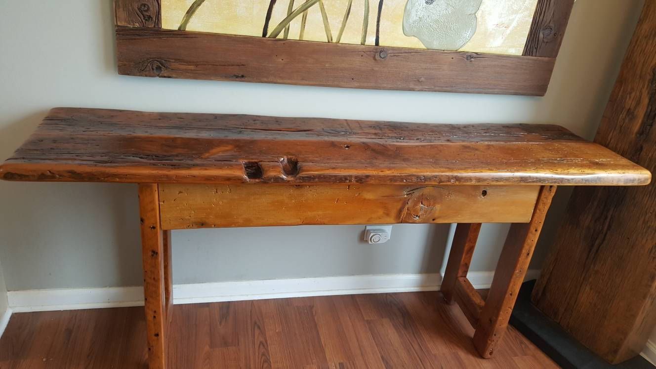 Barn Wood Console Or Sofa Table | Rustic Console Tables, Wood Console Within Smoked Barnwood Console Tables (View 15 of 20)