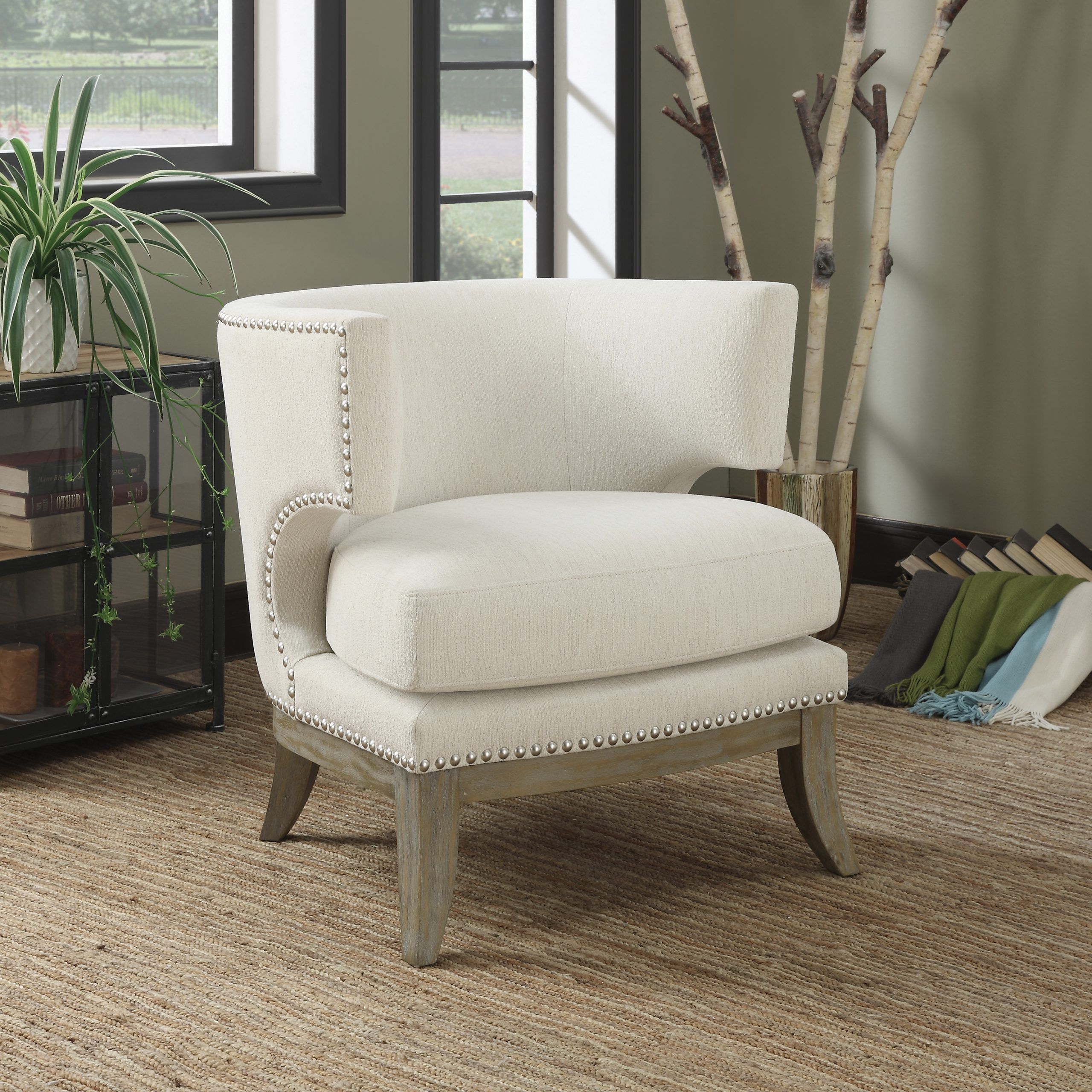 Barrel | 902558 Accent Chair – Genesis Furniture Intended For Satin Gray Wood Accent Stools (View 4 of 20)