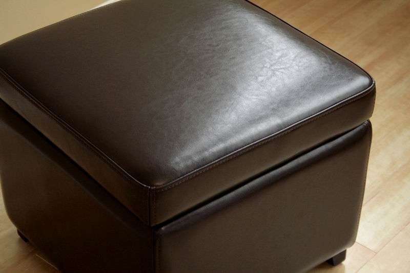 Baxton Studio Small Leather Square Cube Lift Top Hinged Lid Storage With Square Cube Ottomans (View 10 of 20)