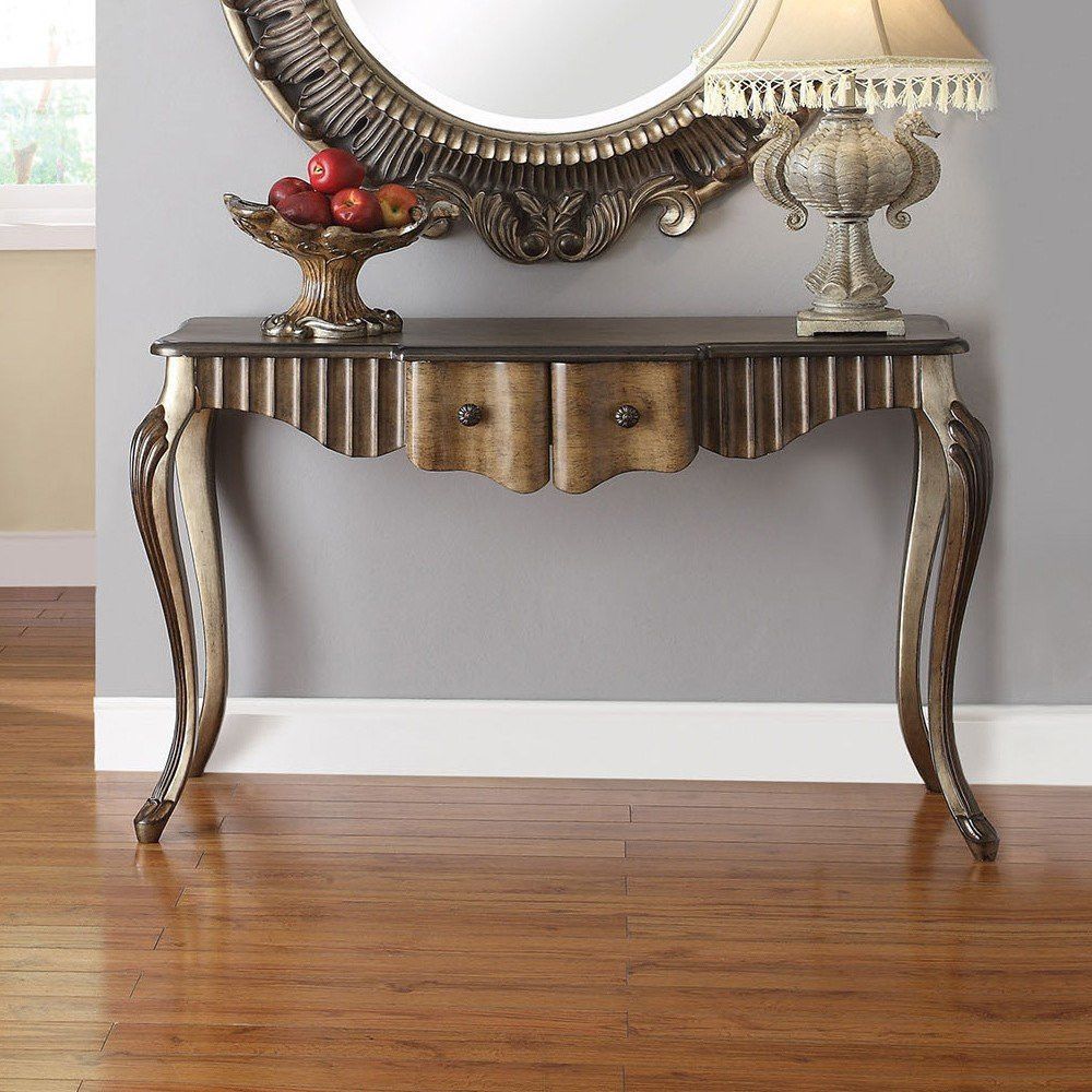 Bayley Bronze Console Table 90126 Features : Bayley Collection Bronze For Rustic Bronze Patina Console Tables (View 16 of 20)