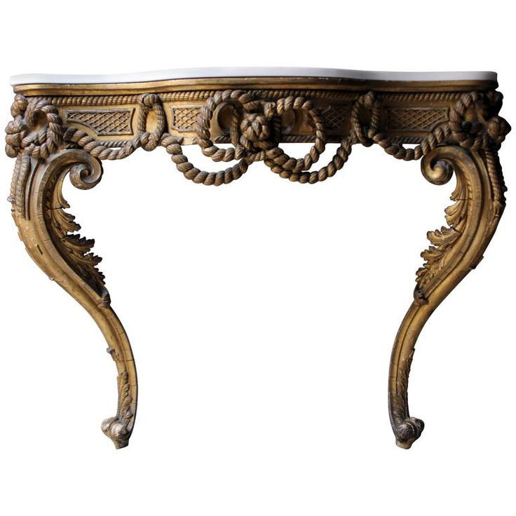 Beautiful French Giltwood Gesso And Marble Topped Rope Twist Console With Regard To Oval Corn Straw Rope Console Tables (View 12 of 20)