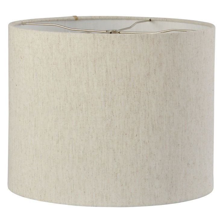 Beige Linen Drum Lamp Shade  14x14x11 In | Lamp Shade, Drum Lampshade Pertaining To Natural Beige And White Short Cylinder Pouf Ottomans (View 10 of 20)