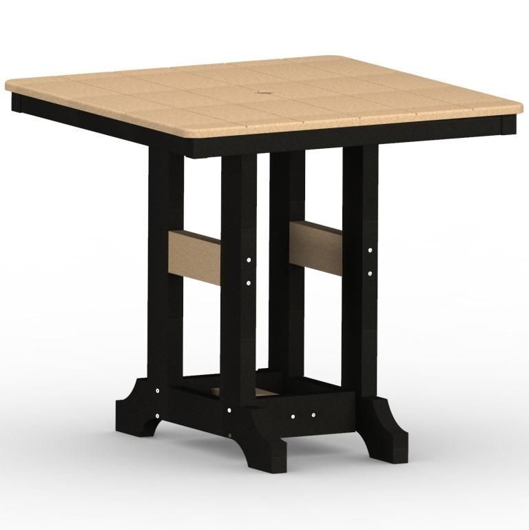 Berlin Gardens Resin 33" Square Counter Height Table For Smoke Gray Wood Square Console Tables (View 11 of 20)