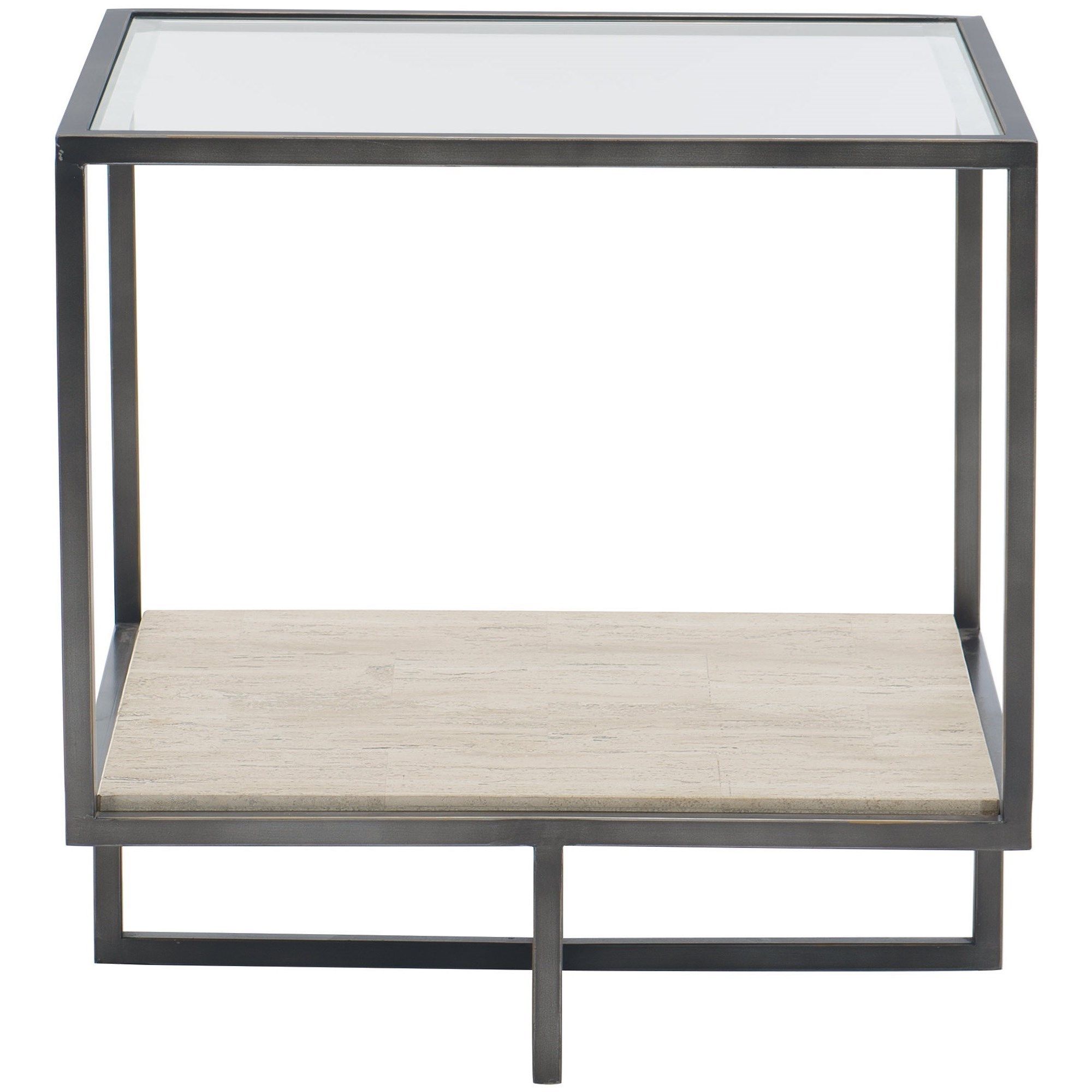 Bernhardt Harlow 514 121 Contemporary Metal Square End Table | Baer's In Square Console Tables (View 19 of 20)