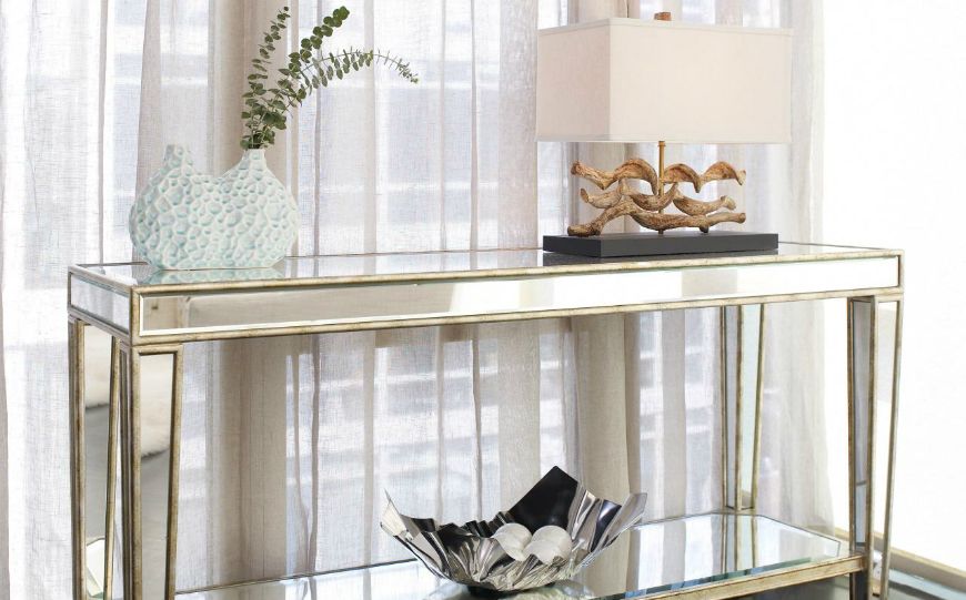 Best Brass And Mirror Modern Console Tables Intended For Hammered Antique Brass Modern Console Tables (View 16 of 16)