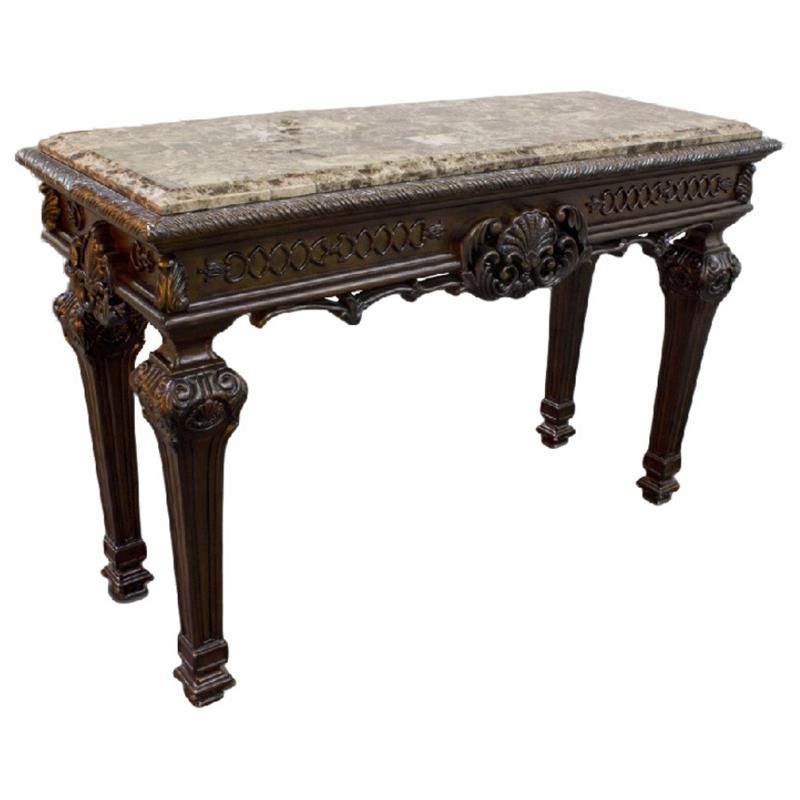 Best Master Traditional Solid Wood And Faux Marble Top Console Table In Throughout Heartwood Cherry Wood Console Tables (View 19 of 20)