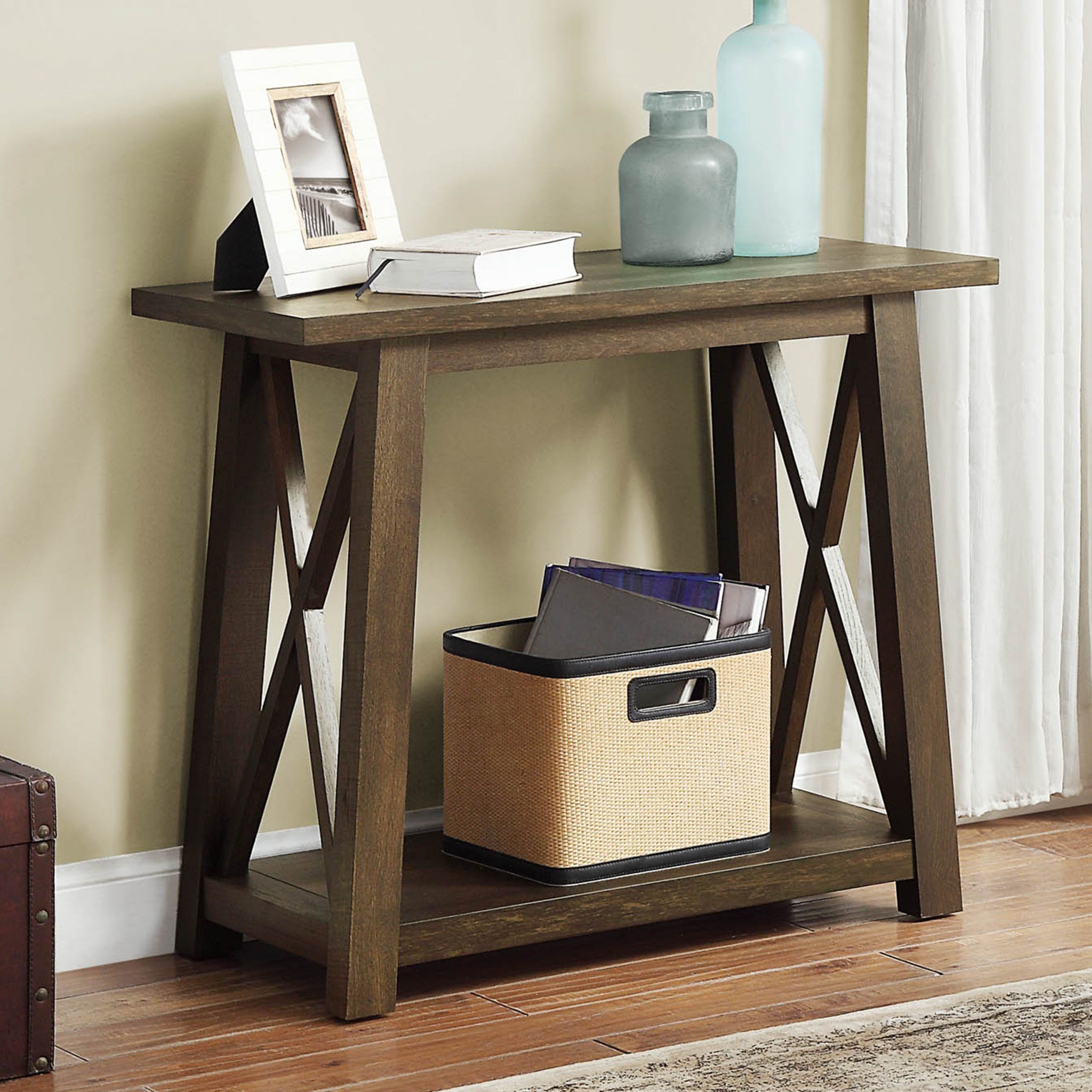 Better Homes & Gardens Granary Modern Farmhouse 36" Console Table Inside Square Modern Console Tables (View 9 of 20)