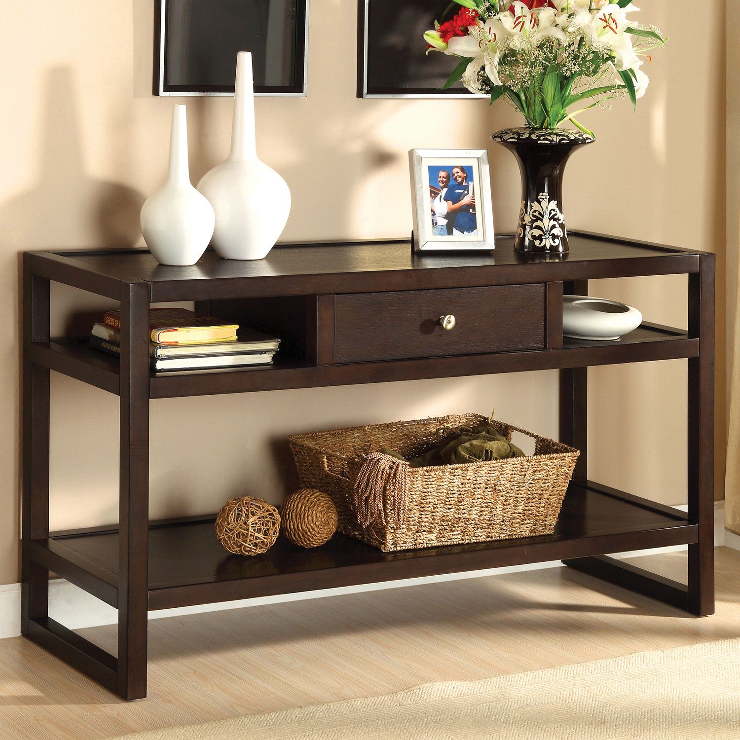Between Wood And Glass Long Console Tables – Homesfeed With 3 Piece Shelf Console Tables (View 8 of 20)