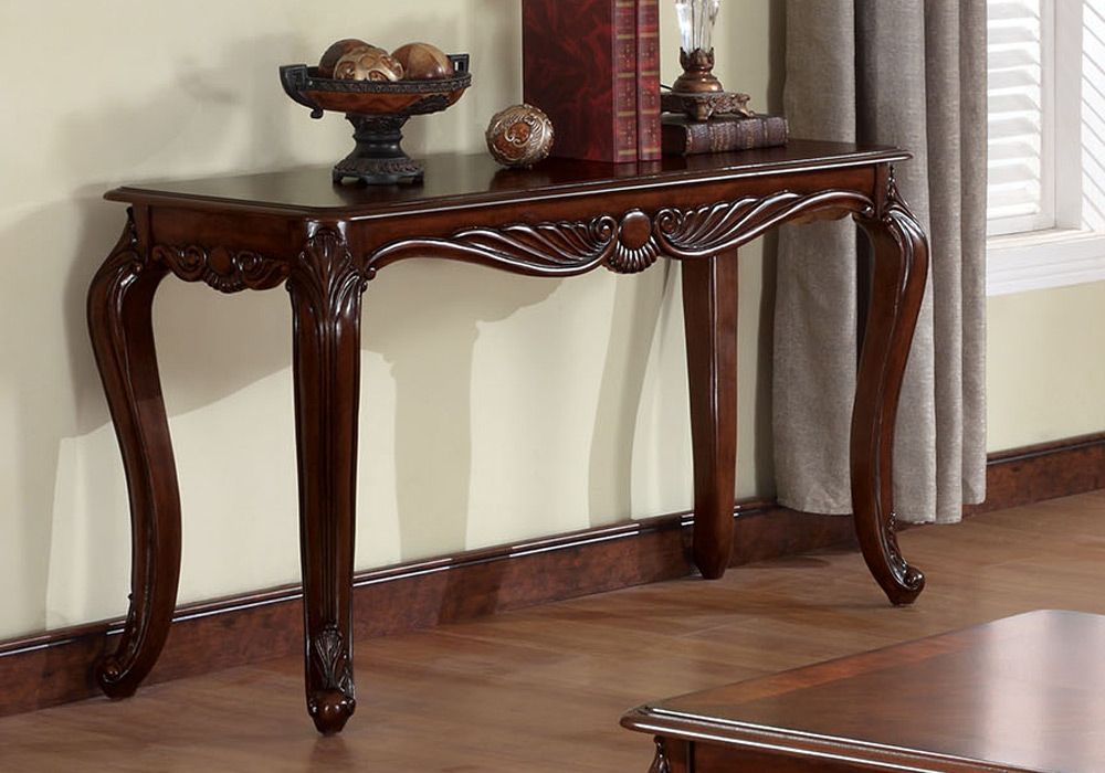 Birmingham Hallway Entryway Console Sofa Table Carved Solid Wood Brown For Brown Wood Console Tables (View 10 of 20)