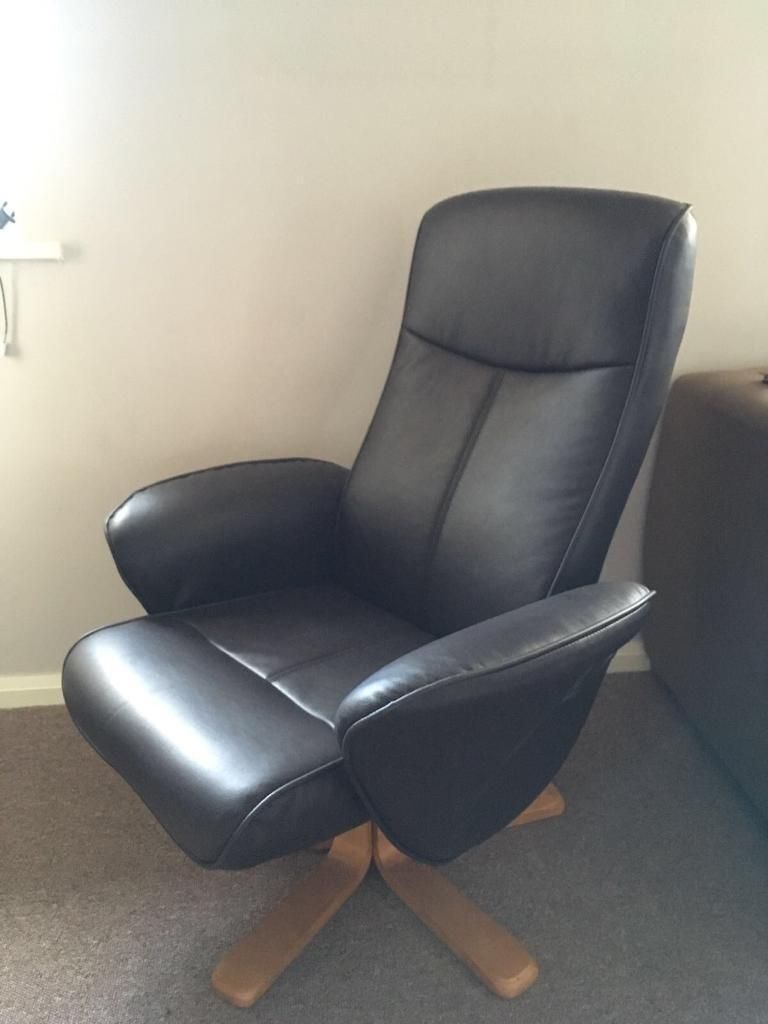 Black Faux Leather Swivel Chair | In Fishponds, Bristol | Gumtree With Black Faux Leather Swivel Recliners (View 14 of 20)