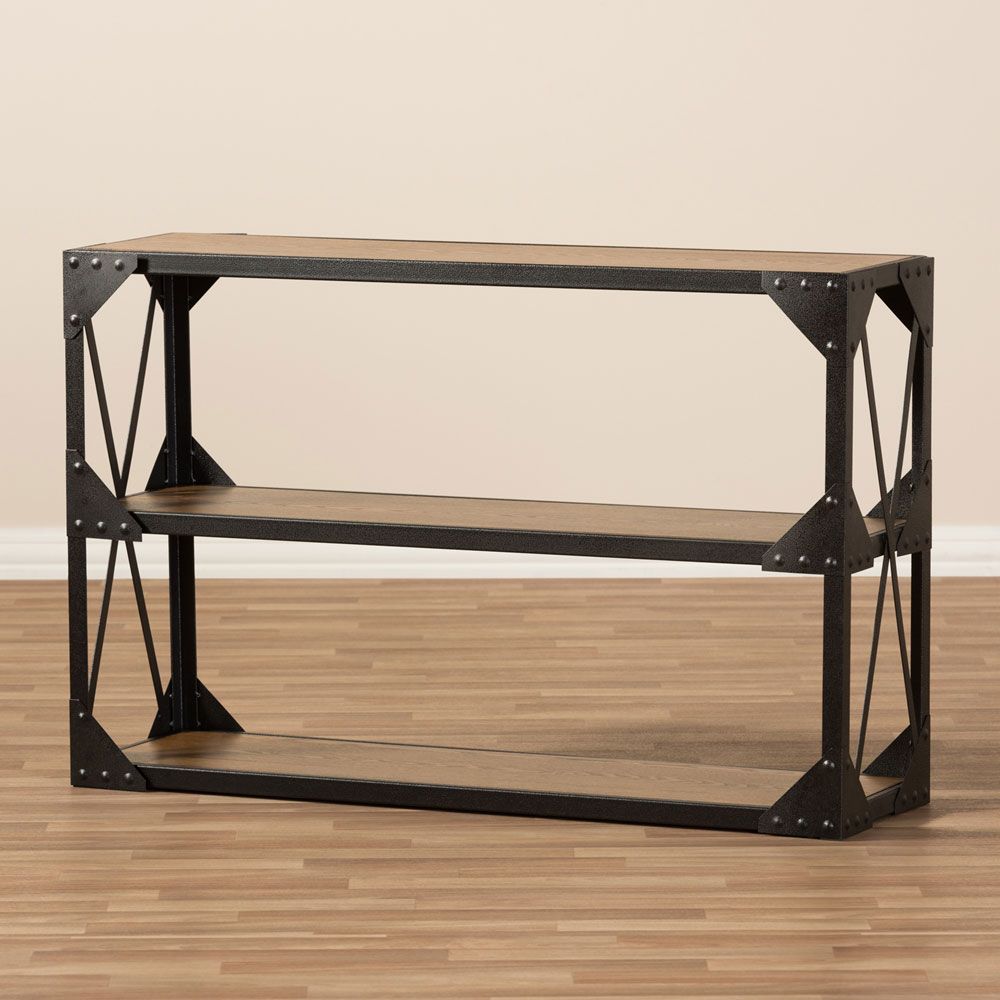 Black Iron Wood Console Table | Modern Furniture • Brickell Collection Pertaining To Aged Black Iron Console Tables (View 14 of 20)