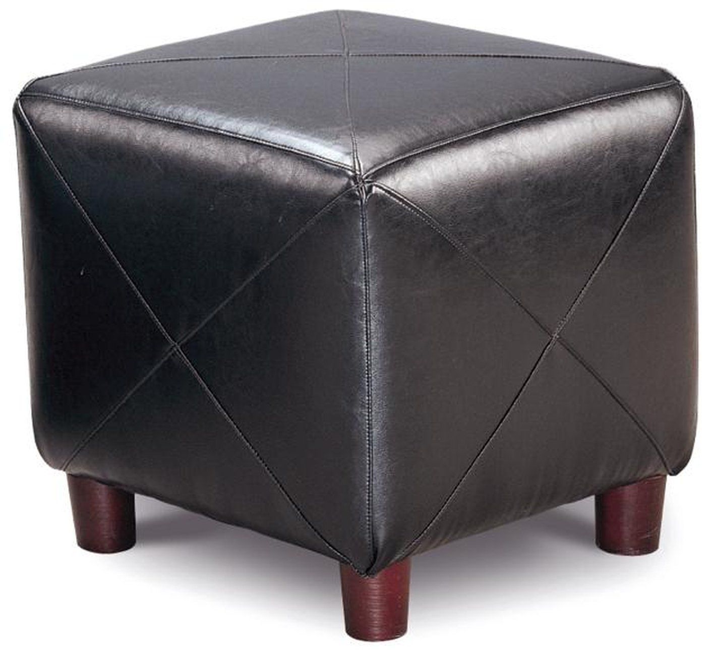 Black Leather Ottoman – Steal A Sofa Furniture Outlet Los Angeles Ca Pertaining To Black And White Zigzag Pouf Ottomans (View 9 of 20)