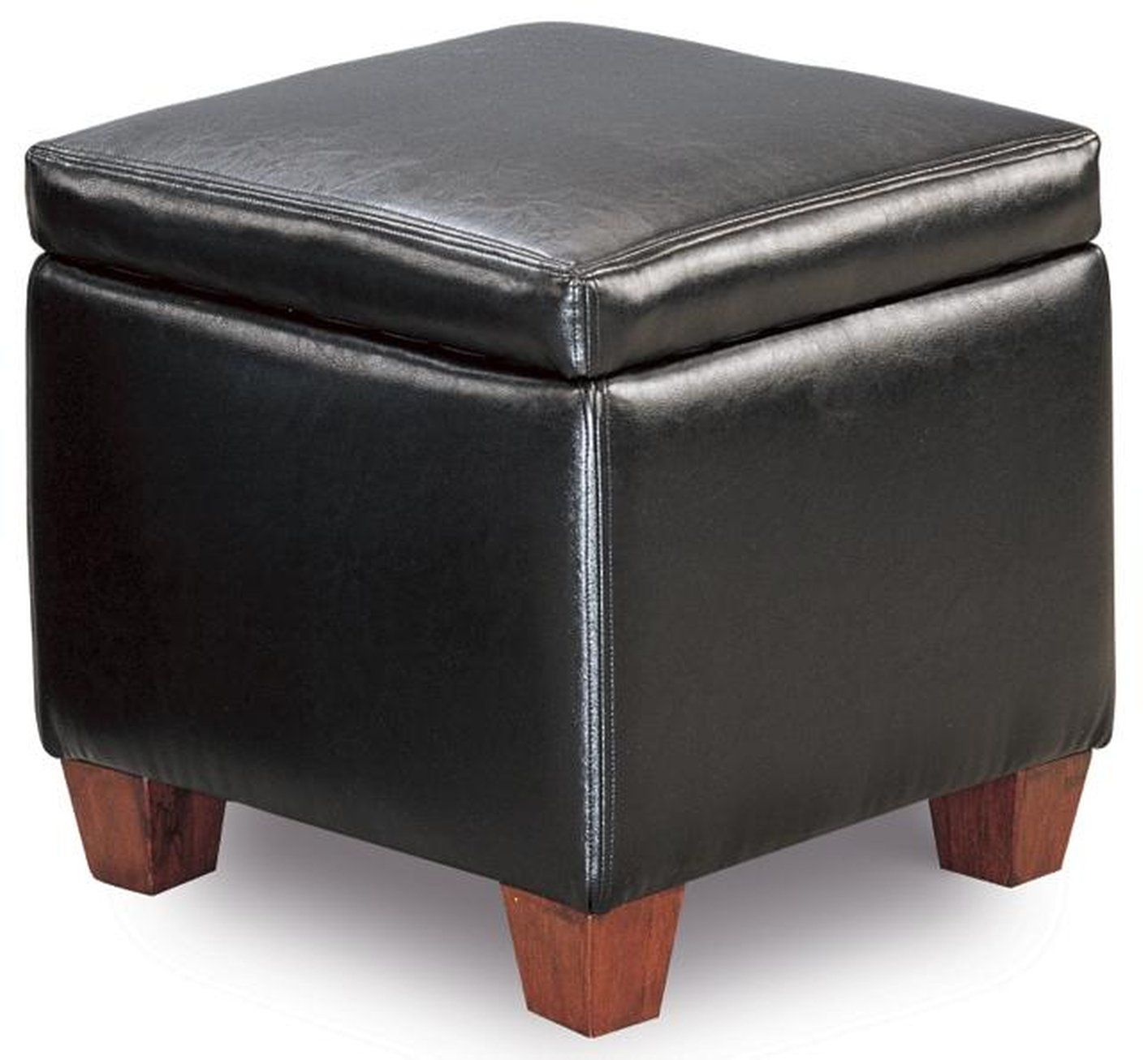 Black Leather Ottoman – Steal A Sofa Furniture Outlet Los Angeles Ca Throughout Black And Natural Cotton Pouf Ottomans (View 14 of 20)