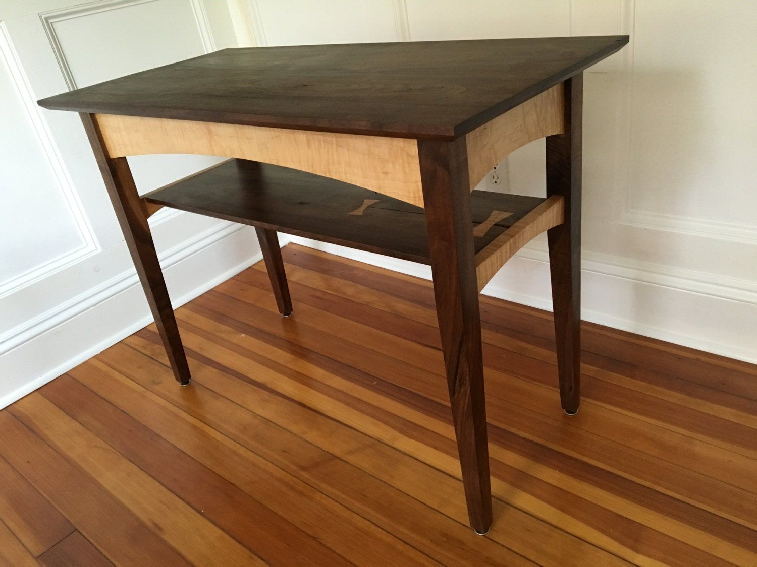 Black Walnut Shaker Console Table With Dark Walnut Console Tables (View 19 of 20)