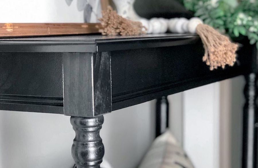 Black Wood Console Table – Decor Steals Throughout Aged Black Console Tables (View 16 of 20)