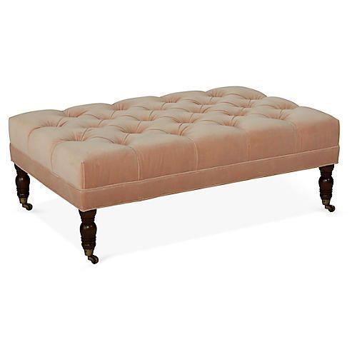 Blush | One Kings Lane (with Images) | Cocktail Ottoman, Ottoman Intended For White And Blush Fabric Square Ottomans (Gallery 20 of 20)