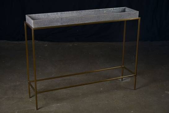 Brass And Faux Shagreen Console | Mecox Gardens | Console Table In Faux Shagreen Console Tables (View 12 of 20)