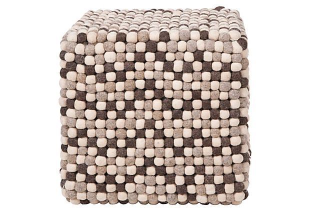 Bubble Pouf, Espresso/ivory/taupe On Onekingslane | Brown Pouf With Regard To Navy And Dark Brown Jute Pouf Ottomans (View 17 of 20)
