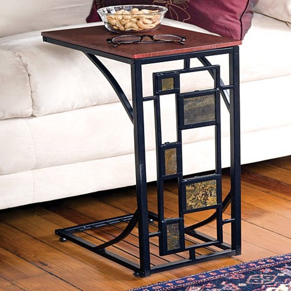 Burnished Sofa Side Table – Tray Table Stand W/ Square Design | Side Regarding 1 Shelf Square Console Tables (View 7 of 20)