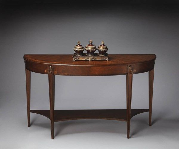 Butler Specialty Masterpiece Astor Dark Brown Demilune Console Table Within Dark Brown Console Tables (View 13 of 20)