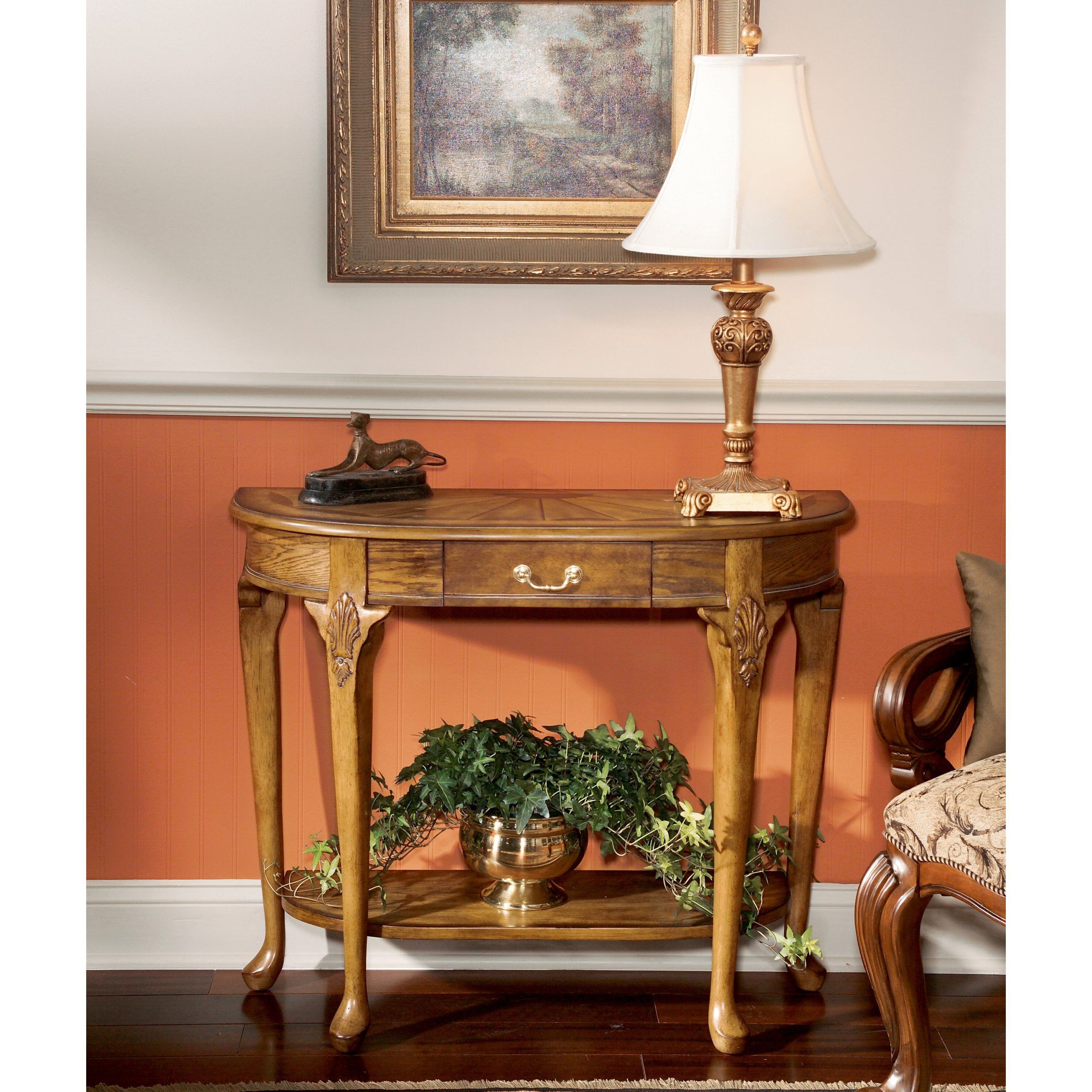 Butler Vintage Oak Console Table & Reviews | Wayfair With Antique Console Tables (View 2 of 20)