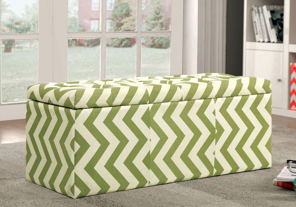 Buy 1perfectchoice Zahra Modern Storage Ottoman Bench Button Tufted Regarding Green Fabric Square Storage Ottomans With Pillows (View 1 of 20)