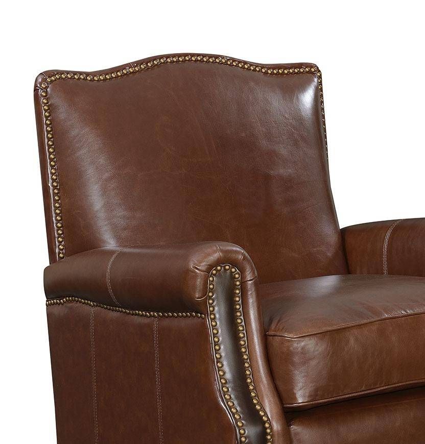 Buy Ac Pacific Landon Accent Chair In Brown, Leather Online For Espresso Faux Leather Ac And Usb Ottomans (View 10 of 20)