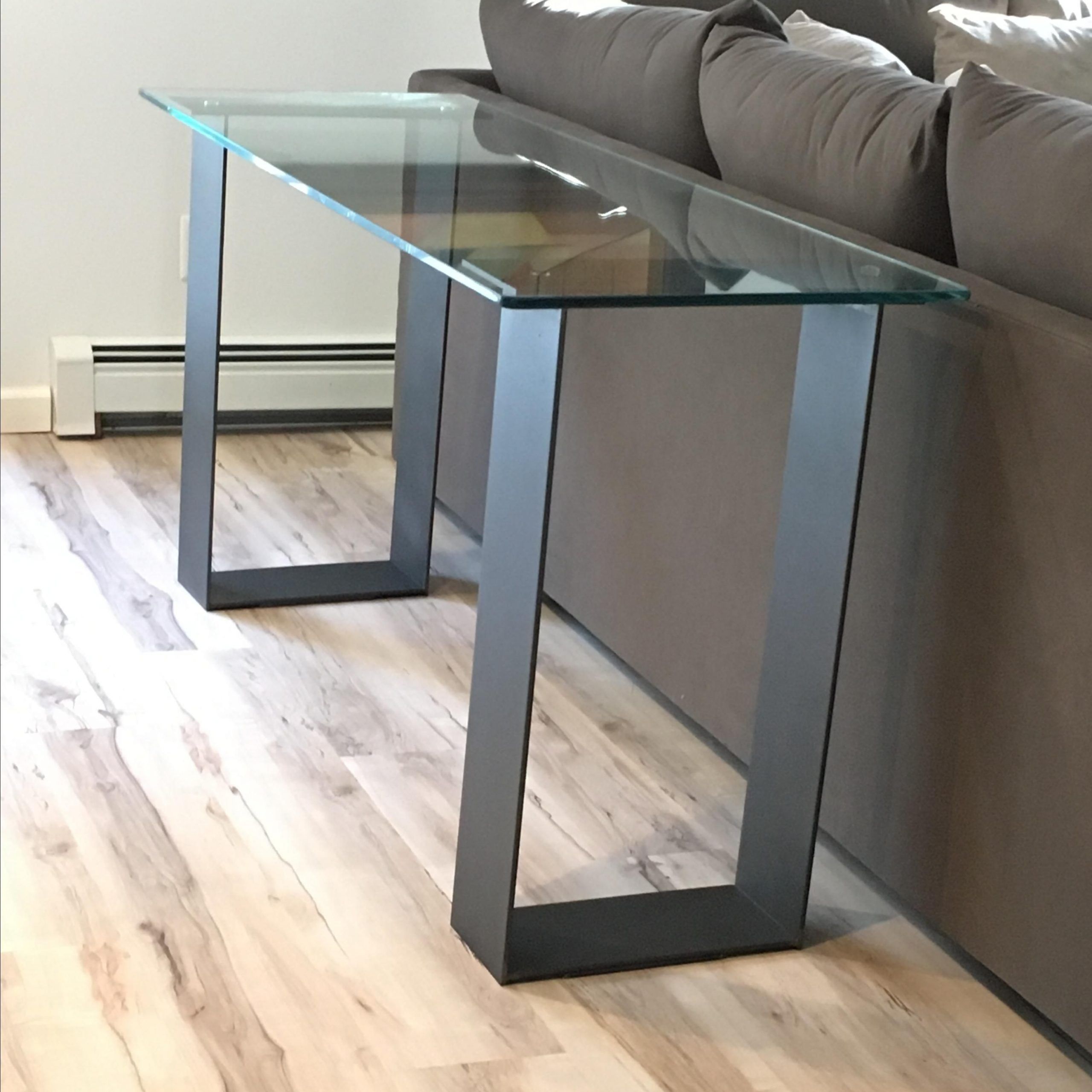 Buy Custom Glass And Steel Contemporary Sofa Table / Console Table Pertaining To Acrylic Modern Console Tables (View 9 of 20)