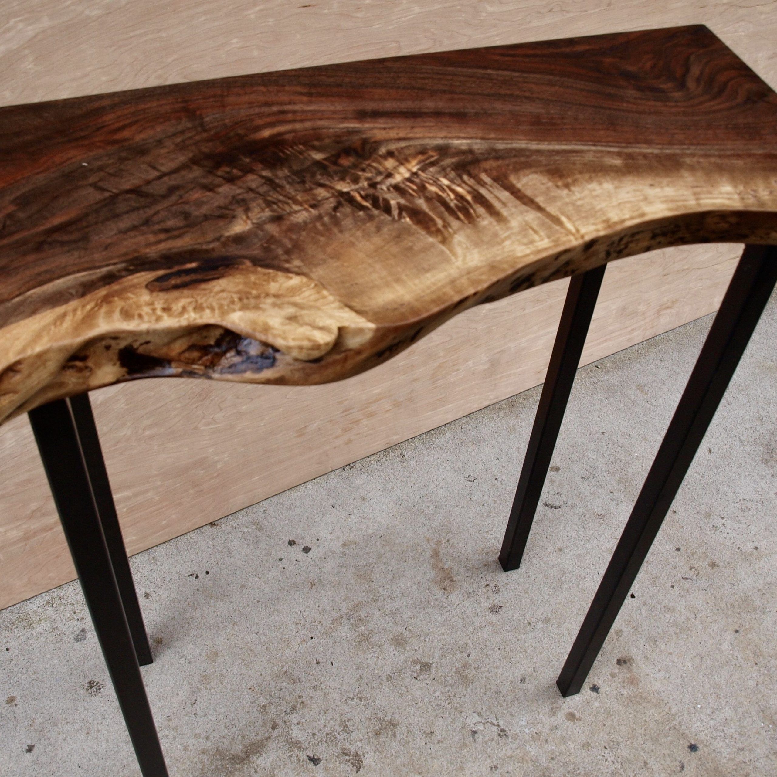 Buy Hand Made Live Edge Walnut Console Table, Made To Order From Within Hand Finished Walnut Console Tables (View 3 of 20)