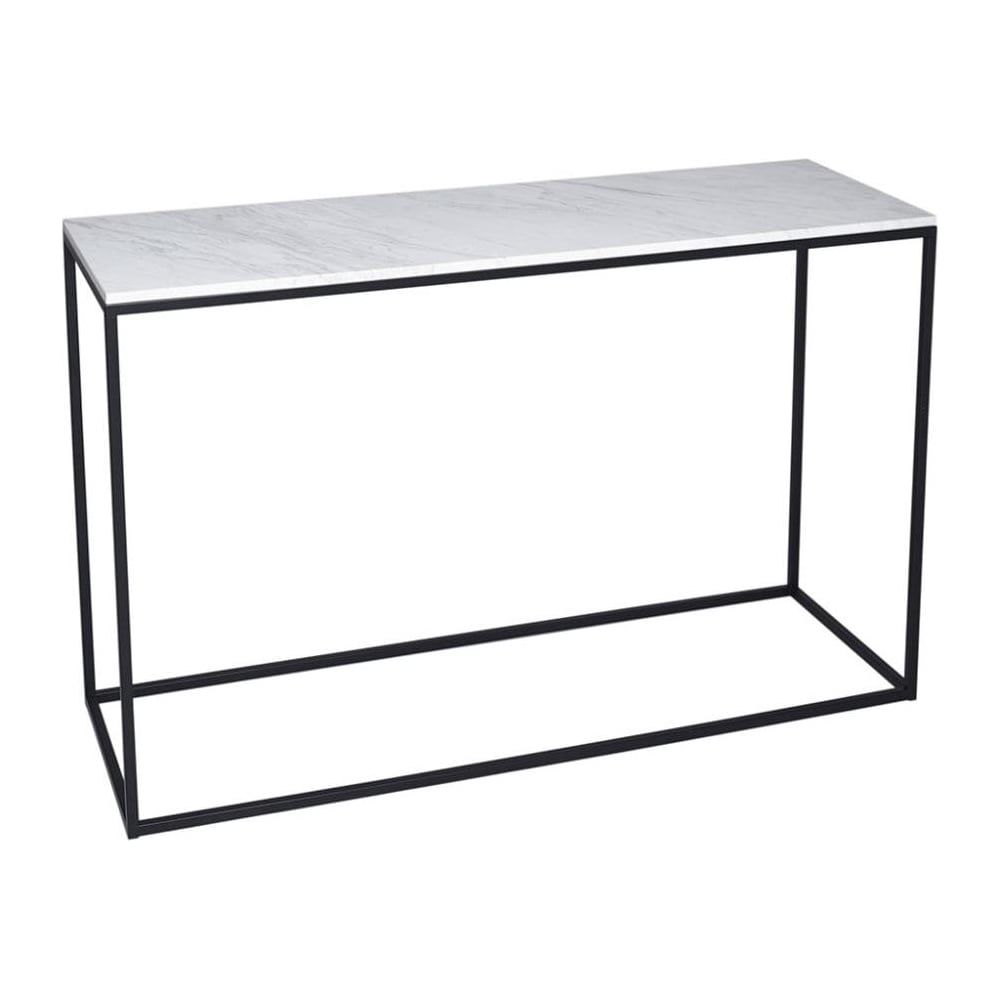 Buy White Marble And Black Metal Console Table From Fusion Living Intended For White Stone Console Tables (Gallery 20 of 20)