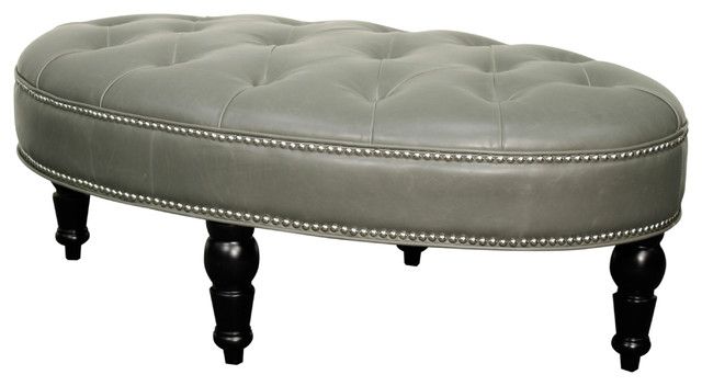Capella Oval Tufted Ottoman, Vintage Gray Modern Outdoor Footstools And Regarding Gray Fabric Tufted Oval Ottomans (View 9 of 20)