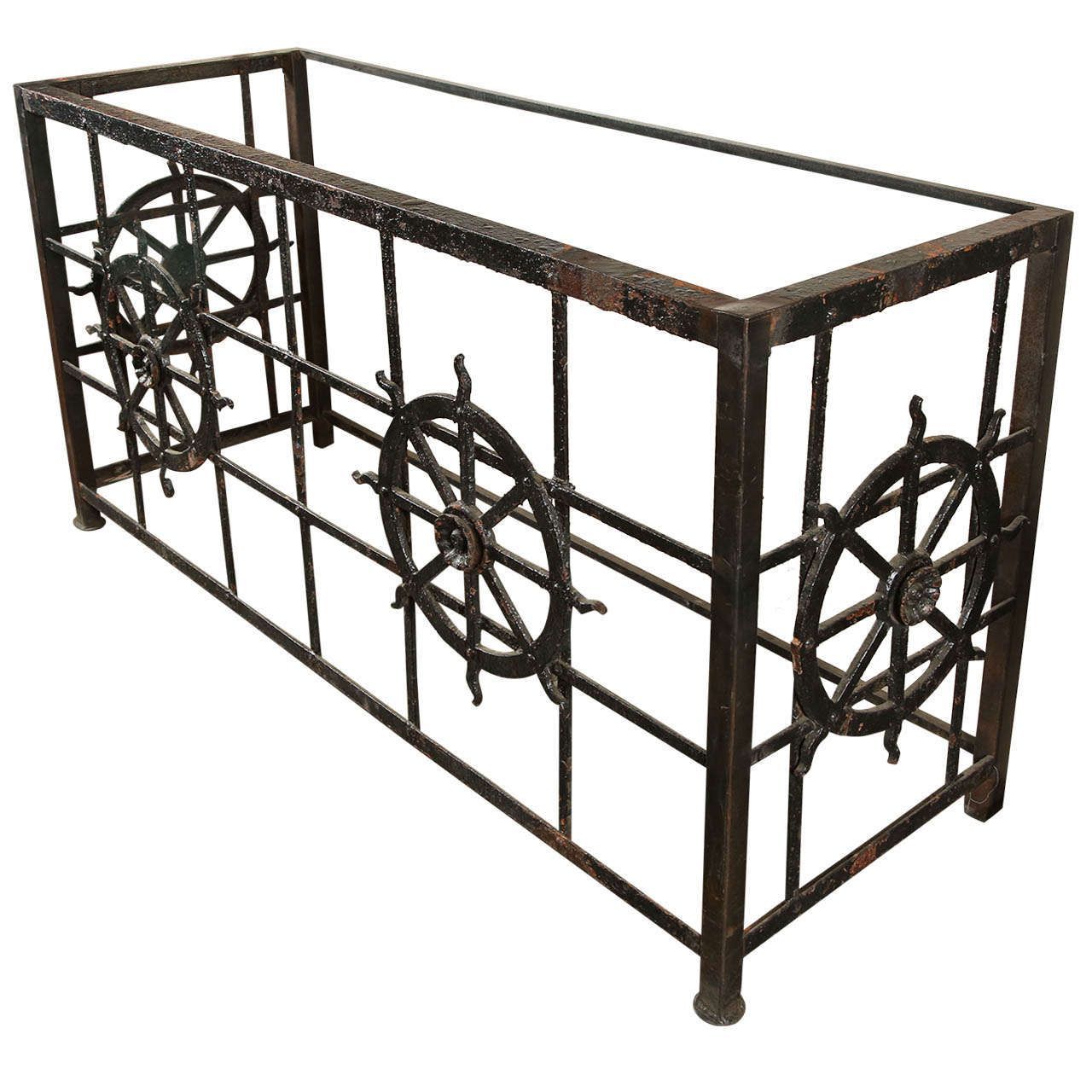 Cast Iron Side Table Made From Old Balcony In 2021 | Console Table With Oval Aged Black Iron Console Tables (View 5 of 20)