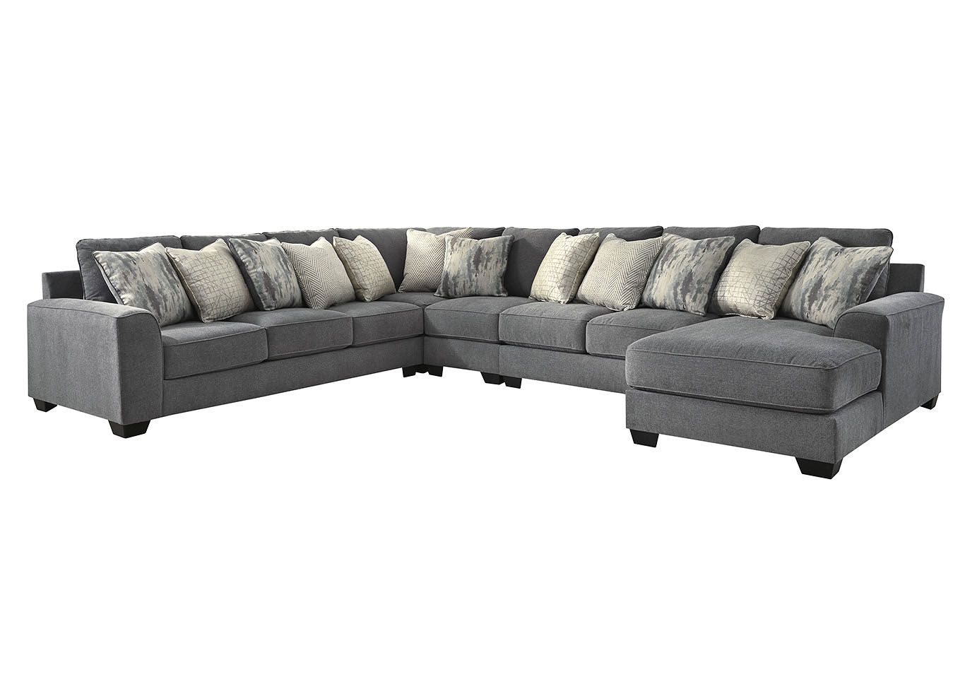 Castano Jewel 5 Piece Chaise Sectional Ashley Furniture Homestore For 5 Piece Console Tables (View 16 of 20)