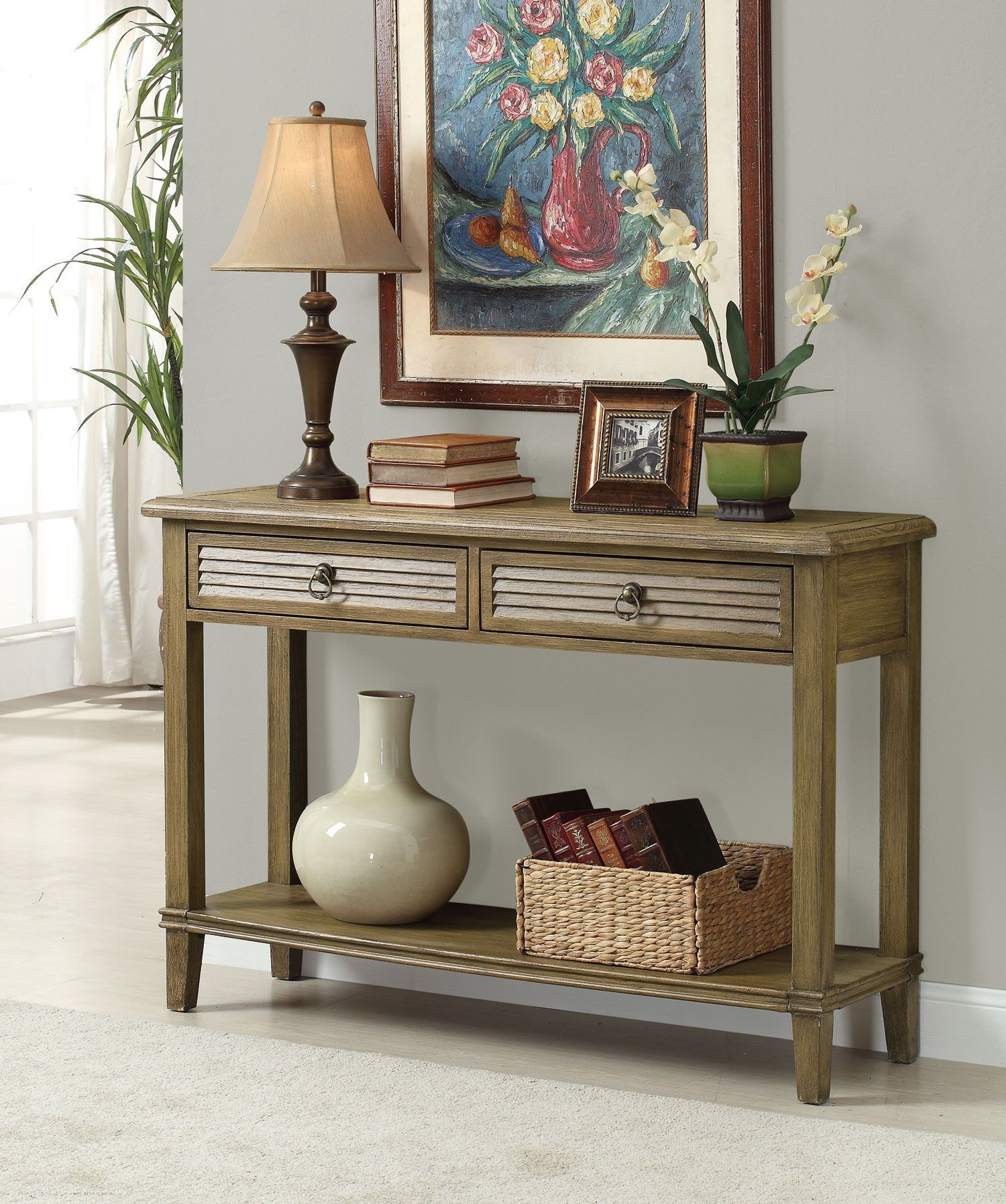 Casual Brown Wood Console Table | The Classy Home With Brown Wood And Steel Plate Console Tables (View 1 of 20)