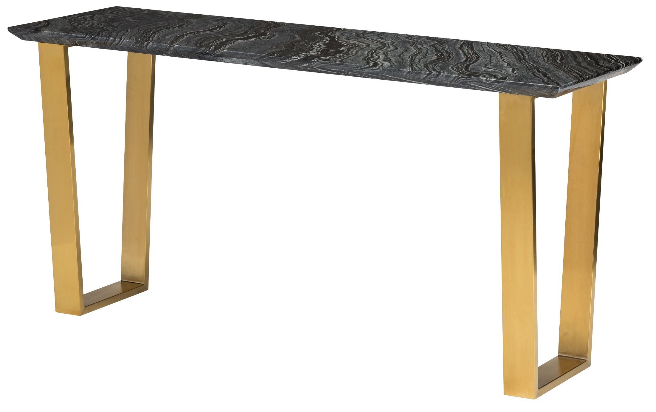 Catrine Black & Gold Stone Console Table, Hgna307, Nuevo Intended For Black And Gold Console Tables (View 14 of 20)